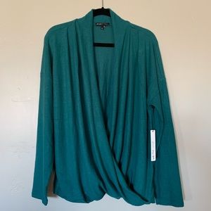 Gibson draped front sweater